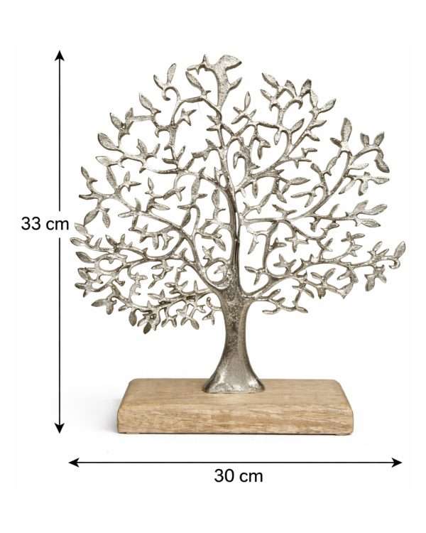 Albero della Vita silver - Decorazione su base Legno