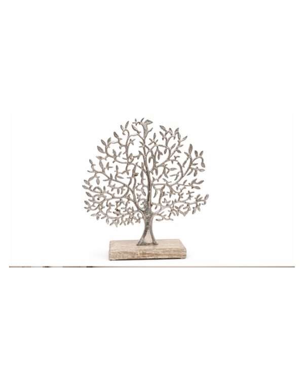 Albero della Vita silver - Decorazione su base Legno