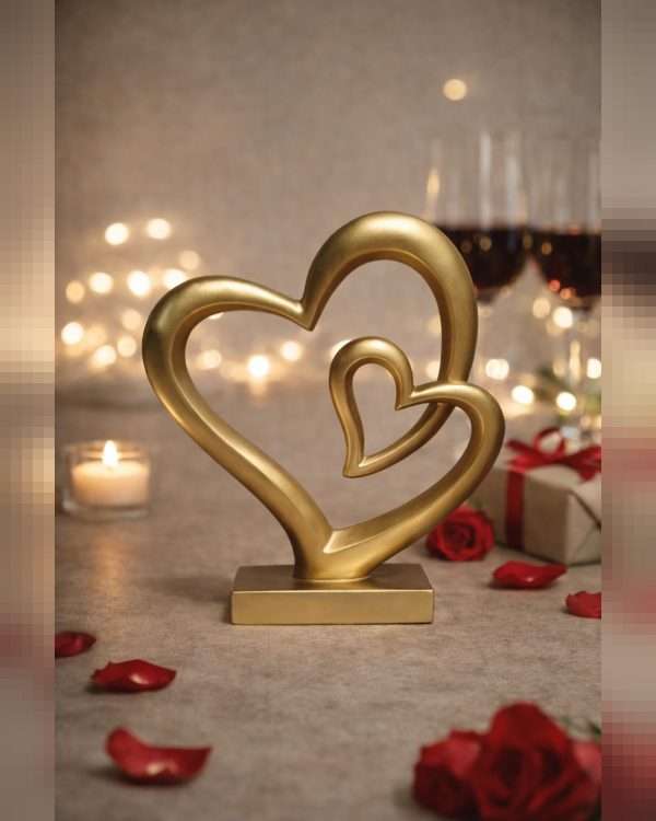 Cuori Intrecciati - Oro Satinato