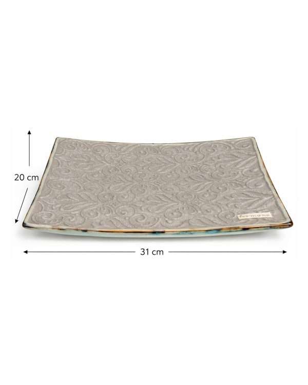 Vassoio Decorativo in Ceramica 30x20 cm