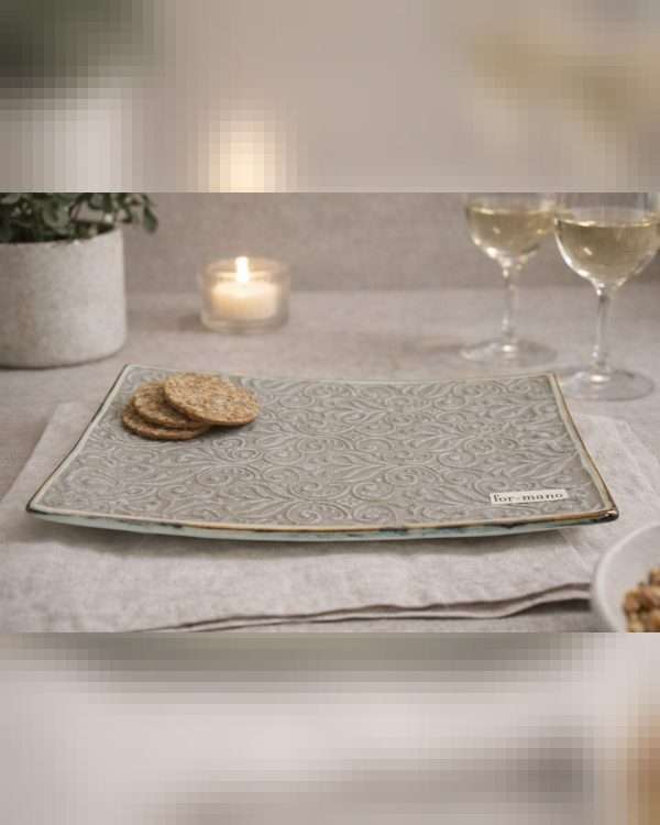 Vassoio Decorativo in Ceramica 30x20 cm