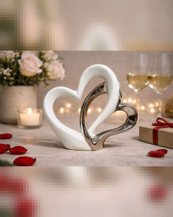 Decorazione Cuori Uniti - Design Contemporaneo e Raffinato