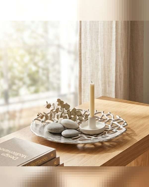 Centrotavola Moderno Argento - Design Traforato