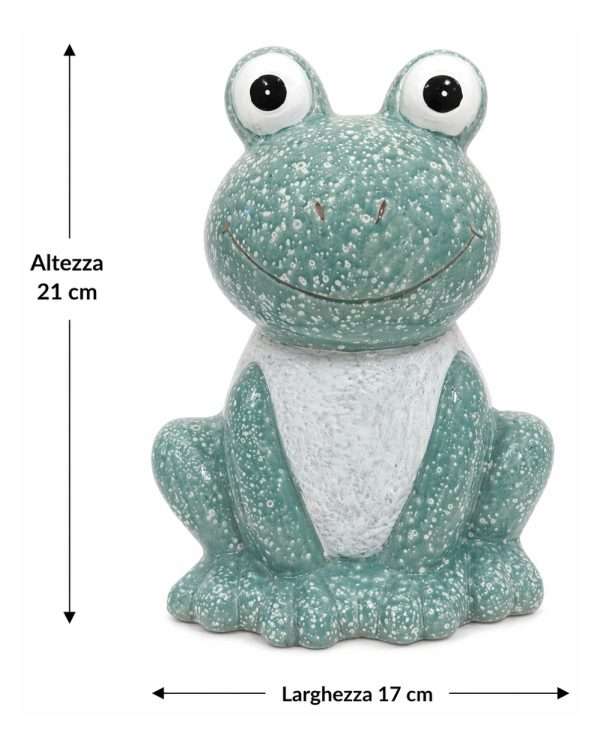 Statua Rana Decorativa in Ceramica