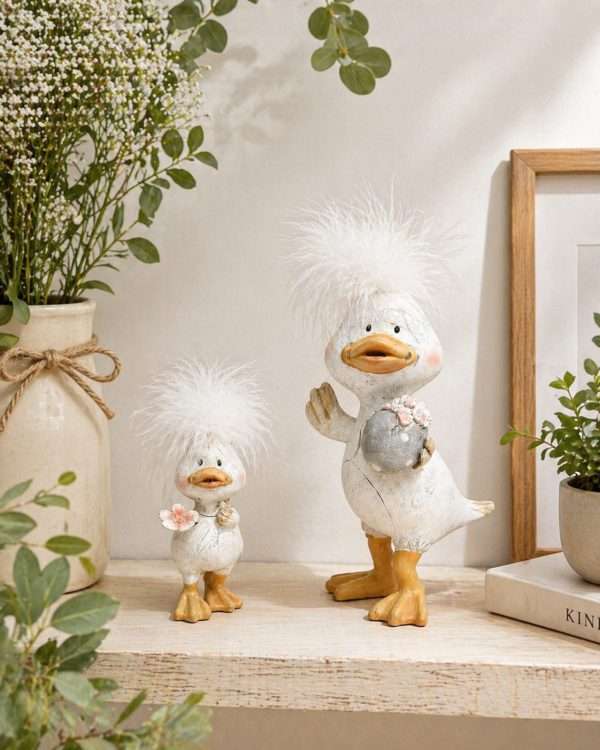 Set Coppia di Paperette Decorative con Piume