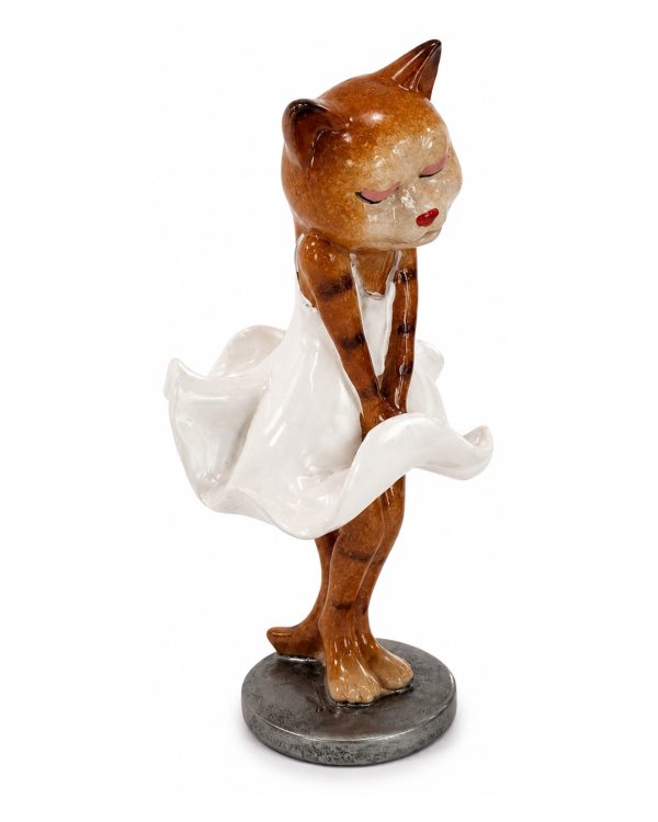 Statuina Gatta "Marilyn" in Resina – Scultura Collezionabile "Funny Cats"