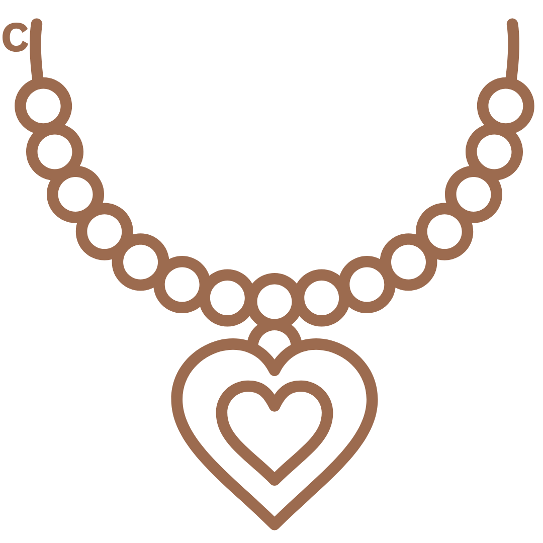 Icona collana con ciondolo a cuore