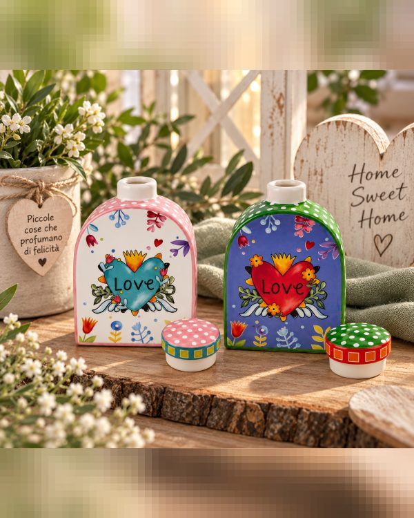 ​Diffusore di Fragranza in Ceramica "Sacro Cuore Love" – Profumatore d'Ambiente Pop Folk