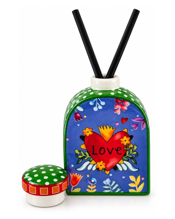 ​Diffusore di Fragranza in Ceramica "Sacro Cuore Love" – Profumatore d'Ambiente Pop Folk