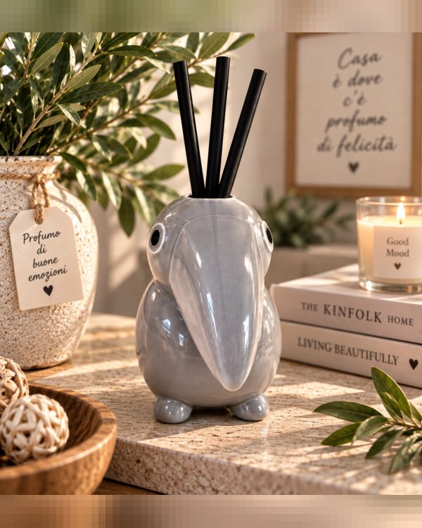 Diffusore di Fragranza in Ceramica "Tucano" – Profumatore d'Ambiente